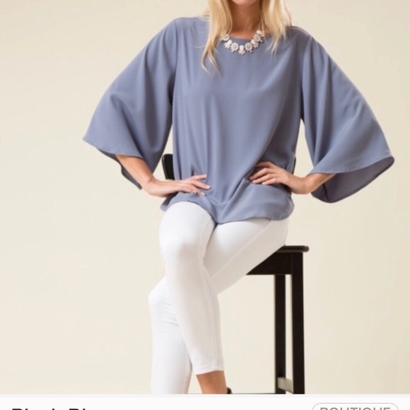 •Closeout• Open Back Blush Blouse - Picture 3 of 3